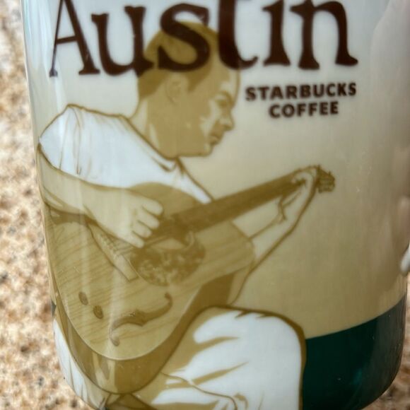 ☕️ Guitar🎸town Austin 2011 LtdEd. Star⭐️bucks Collector Series 16 oz ☕️ - Picture 8 of 17